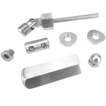 Seilspanner aus Edelstahl für Rohr 33,7 mm und mit Gelenk - für 4 mm Seil