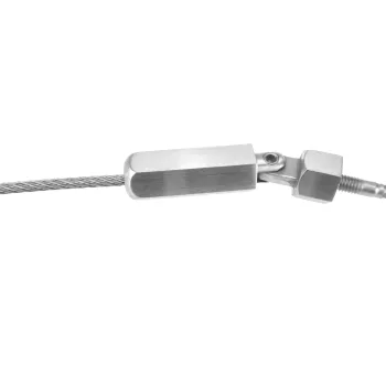 Seilspanner mit Gelenk für z.B. Holzpfosten und für 4 mm Seil