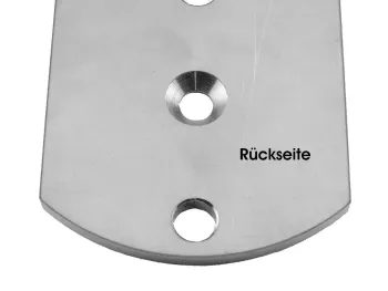 Rückseite der Wandhalterung 120/80/6 mm, für Pfosten 42,4 mm
