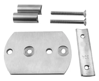 Set der Wandhalterung 120/80/6 mm, für Pfosten 42,4 mm