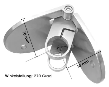 Wandhalterung für Rohr 42,4 mm, verstellbar