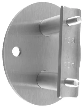 Wandhalterung (oval) 120/100/6 mm, für Pfosten 48,3 mm