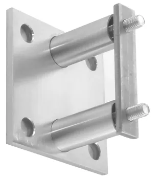 Wandhalterung Edelstahl quadratisch für Rohr 42,4 mm