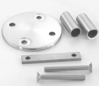 Runde Wandhalterung aus Edelstahl für Rohr 42,4 mm