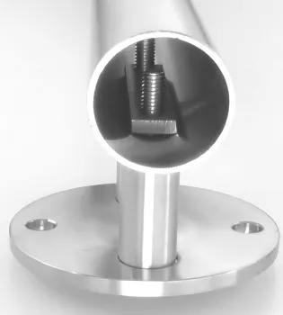 Wandhalterung aus Edelstahl rund für Rohr 42,4 mm