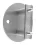 Wandhalterung (oval) 120/100/6 mm, für Pfosten 48,3 mm, V2A