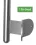 Eck-Wandpfosten 42,4/2,0 mm, Wandanschluss 45 Grad