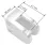 Lochblechhalter 63/45 mm, mit Flachansatz, Edelstahleffekt