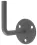 Handlaufträger in Eisen roh, 3-Lochbefestigung, Material: St 37