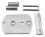 Set der Wandhalterung 120/80/6 mm, für Pfosten 42,4 mm