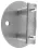 Wandhalterung (oval) 120/100/6 mm, für Pfosten 48,3 mm