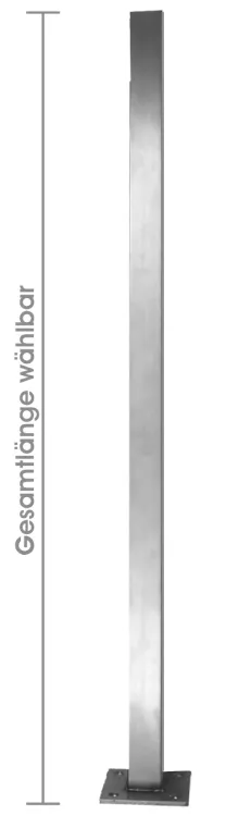 Edelstahl - Geländerpfosten quadratisch 40/40/2,0 mm | Bodenbeläge & Zubehör