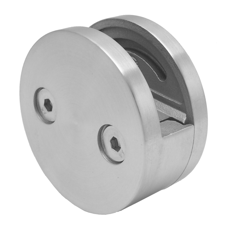Glasklemme Modell 32, mit AbZ, Anschluss für ø 33,7mm Rohr, V2A für 6,76mm Glas