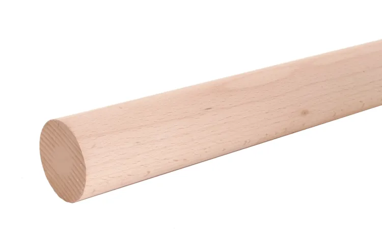 Buche Holzhandlauf, gedämpft, 42,4mm, Roh, Länge 2 m