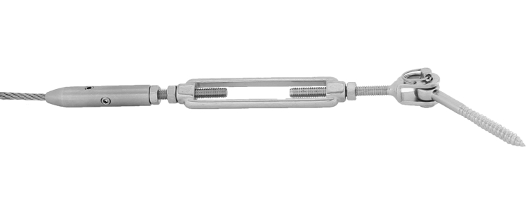 SPANNSCHLOSS AUGE/HAKEN - Seilspanner - Drahtseilspanner - Edelstahl A4 SPANNSCHLOSS AUGE/HAKEN - Seilspanner - Drahtseilspanner - Edelstahl A4