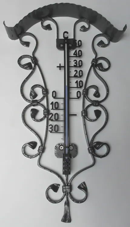 Analoges Außenthermometer aus Schmiedeeisen