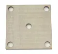 Ankerplatte 100 x 100 x 6 mm, 5-Lochbohrung, Eisen St 37