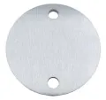 Edelstahl-Ronde 100/6 mm, geschliffen, 2-Lochbohrung