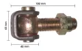 Eisen-Torband M20, teilverzinkt und einstellbar