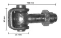 Eisen-Torband M24, teilverzinkt und einstellbar