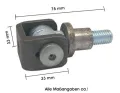 Eisen-Torband M12, teilverzinkt und einstellbar