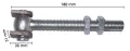 Eisen-Torband M18, teilverzinkt und einstellbar