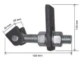 Eisen-Torband M22, teilverzinkt und einstellbar