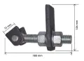 Eisen-Torband M27, teilverzinkt und einstellbar
