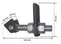 Eisen-Torband M12, teilverzinkt und einstellbar