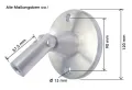 Wandanschluss 120/10 mm für Vordachsysteme, mit M12