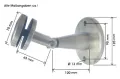 Wandanschluss mit Punkthalter 70 mm für Vordachsysteme, V4A