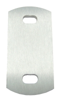 Edelstahl-Ankerplatte, 120/50/6 mm, einseitig geschliffen, V2A