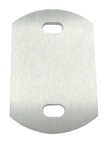 Edelstahl-Ankerplatte, 120/80/6 mm, einseitig geschliffen, V2A