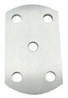 Edelstahl-Ankerplatte, 100/60/5 mm, mit Mittelbohrung, V2A