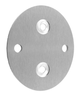 Anschraubplatte oval 120/100/6 mm, für Wandbefestigung, V2A