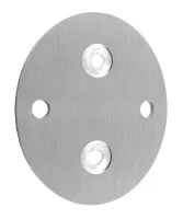 Anschraubplatte oval 120/100/6 mm, für Wandbefestigung, V2A