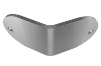 Anschraubplatte (45 Grad, Außeneck), ca. 100-100/6 mm, geschliffen, V2A