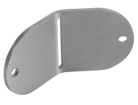 Anschraubplatte (45 Grad, Inneneck), ca. 100-100/6 mm, geschliffen, V2A