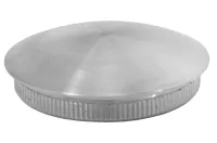 Einschlagkappe gewölbt, 42,4/2,0 mm, mit Rändelung, V2A
