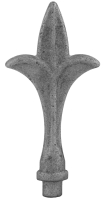 Eisen-Zierspitze, Abmessung: ca. 125 – 60 – 12 mm