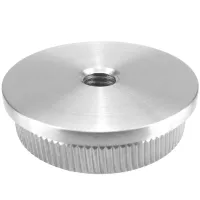Endkappe flach für Rohr 42,4 x 2,0 mm - vollmassiv und mit Gewinde