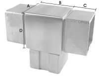 T-Verbinder für Quadratrohr 40/40/2,0 mm