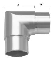 Eckfitting (90 Grad), für Rohr 42,4/2,0 mm, kurze Ausführung, V2A