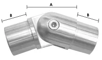 Gelenkverbinder - Rohr 33,7mm