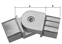 Gelenkverbinder für Quadratrohr 40/40/2,0 mm