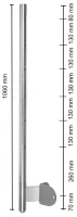 Eck-Geländerpfosten mit Eckbohrungen
