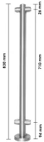 Stabgeländerpfosten mit 4 Verbinder