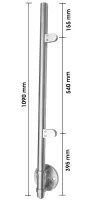 Geländerpfosten für Glas - höhenverstellbar