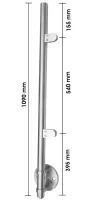 Geländerpfosten Links und Rechts - verstellbar