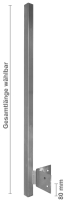 Eckpfosten vorgesetzt, 40/40/2,0 mm, ohne Bohrungen